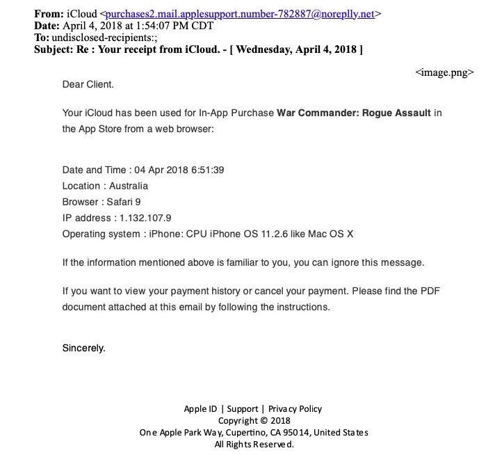 email receipt for purchase mac store